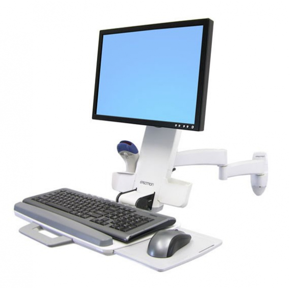 Obrázok pre Ergotron 200 Series Combo Arm Držák/stojan na monitor 61 cm (24") Zeď Bílá