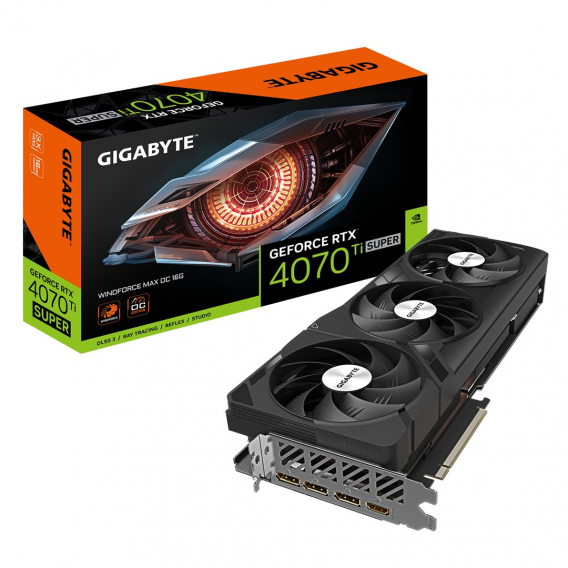 Obrázok pre GIGABYTE GeForce RTX­­ 4070 Ti SUPER WINDFORCE MAX OC 16G NVIDIA GeForce RTX 4070 Ti SUPER 16 GB GDDR6X