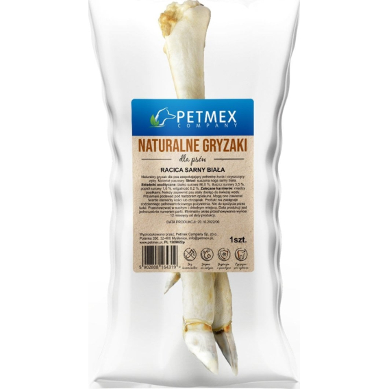 Obrázok pre PETMEX Roe deer's hoof white - pamlsek pro psa - 300g