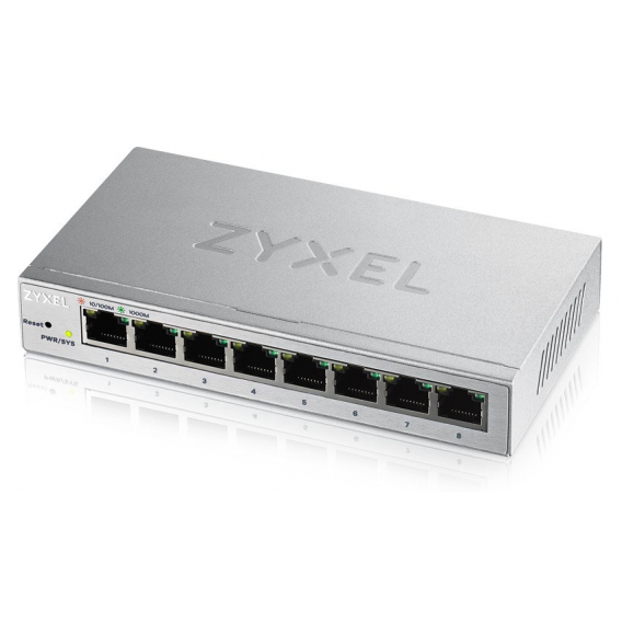 Obrázok pre Zyxel GS1200-8 Řízený Gigabit Ethernet (10/100/1000) Stříbrná
