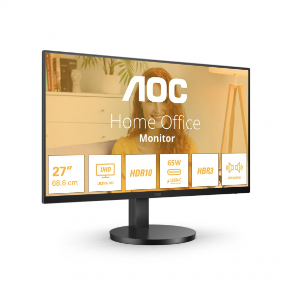 Obrázok pre AOC B3 U27B3CF počítačový monitor 68,6 cm (27") 3840 x 2160 px 4K Ultra HD LCD Černá