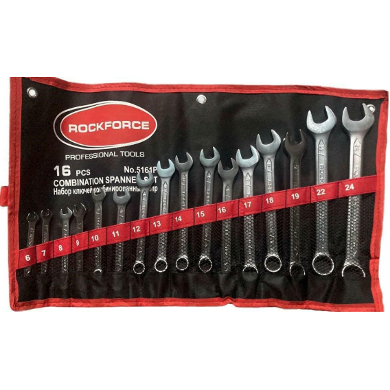 Obrázok pre ROCKFORCE COMBINATION WRENCH set 16 pcs.