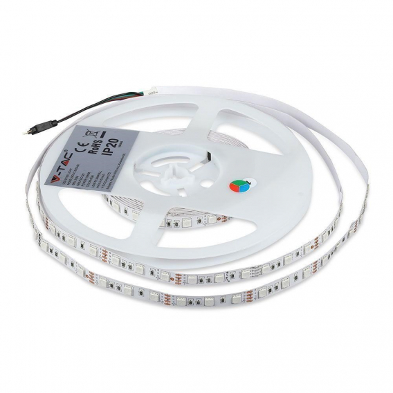 Obrázok pre LED pásek V-TAC VT-5050 60 IP20-RGB SMD5050 12V 230V IP20 10W/m 1000lm (SKU 2558)