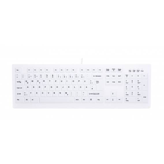 Obrázok pre CHERRY AK-C8100F-U1-W/GE klávesnice Lékařský USB QWERTZ Německý Bílá