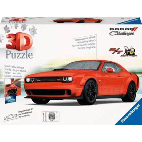 Obrázok pre Ravensburger Dodge Challenger R/T Scat Pack Widebody 3D puzzle 108 kusů Dopravní prostředky