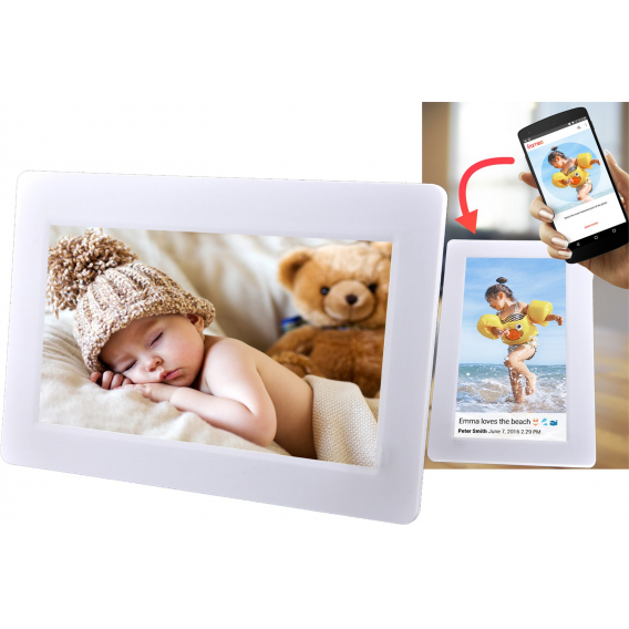 Obrázok pre Kruger&Matz digital photo frame FRAMEO Wi-Fi 10.1" wooden frame