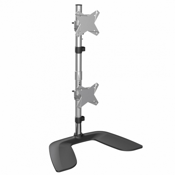 Obrázok pre StarTech.com ARMDUOVS Držák/stojan na monitor 68,6 cm (27") Stůl Černá, Stříbrná