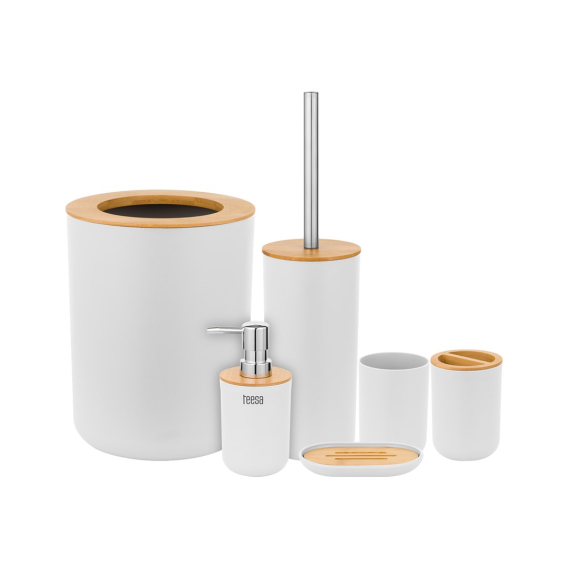 Obrázok pre Bathroom accessory set (6 pcs) white