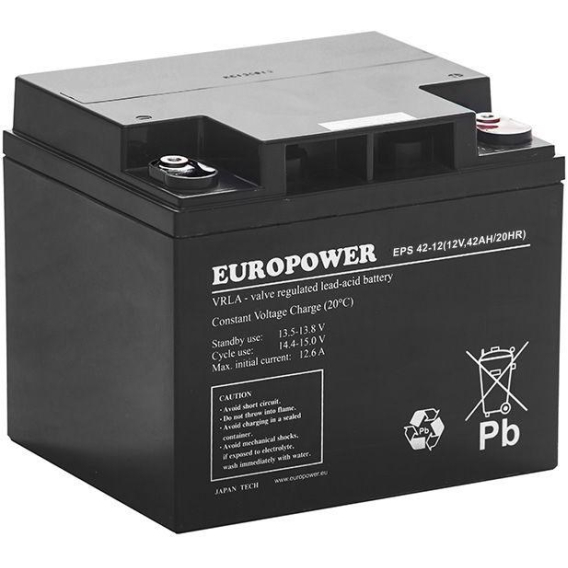 Obrázok pre AGM battery EUROPOWER EPS series 12V 42Ah (Lifespan 8-12 years)