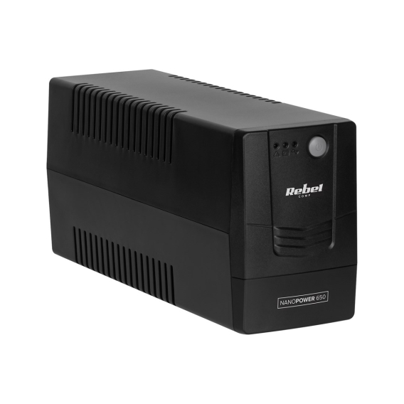 Obrázok pre Zasilacz awaryjny komputerowy UPS REBEL model Nanopower 650 ( offline, 650VA / 360W , 230 V , 50Hz )