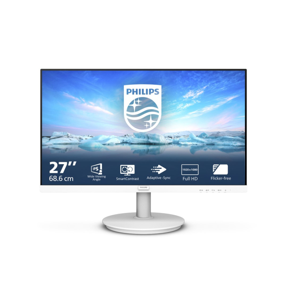 Obrázok pre Philips V Line 271V8AW/00 počítačový monitor 68,6 cm (27") 1920 x 1080 px Full HD LCD Bílá