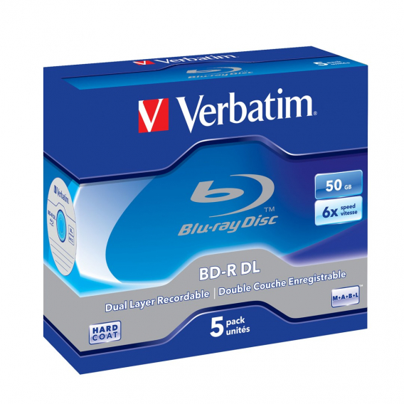 Obrázok pre Verbatim 43748 prázdný Blu-Ray disk BD-R 50 GB 5 kusů