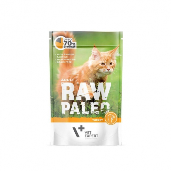 Obrázok pre RAW PALEO Adult Cat Turkey - mokré krmivo pro kočky - 100 g