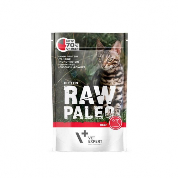 Obrázok pre RAW PALEO Kitten Cat Beef - mokré krmivo pro koťata - 100 g