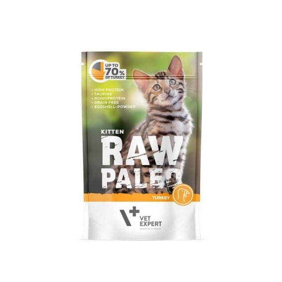 Obrázok pre RAW PALEO Kitten Cat Turkey - mokré krmivo pro koťata - 100 g