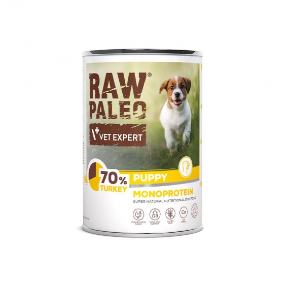 Obrázok pre RAW PALEO Puppy Monoprotein Turkey - mokré krmivo pro štěňata - 400 g