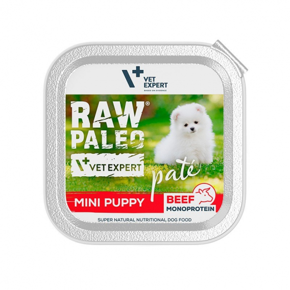 Obrázok pre RAW PALEO Pate Mini Puppy Beef - mokré krmivo pro štěňata - 150g