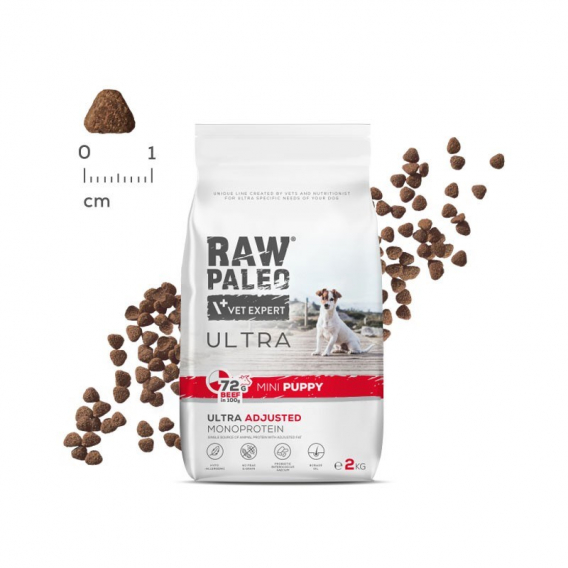 Obrázok pre RAW PALEO Ultra Mini Puppy Beef - suché krmivo pro štěňata malých plemen - 2 kg