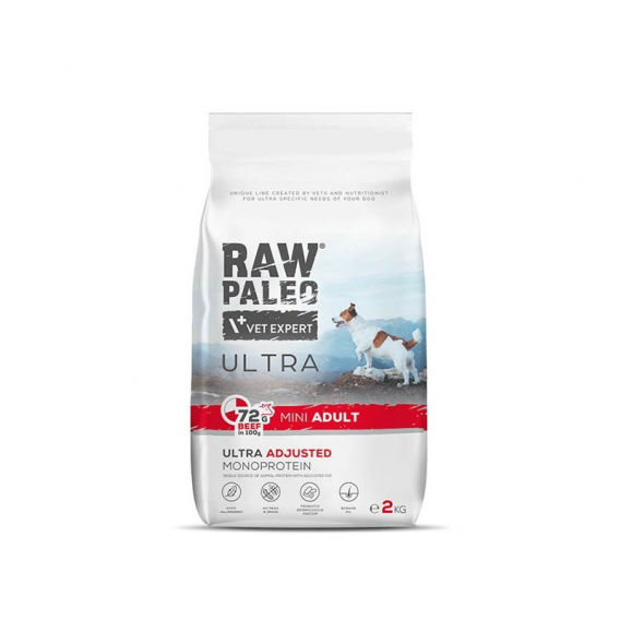 Obrázok pre RAW PALEO Ultra Mini Adult Beef - suché krmivo pro psy - 750 g