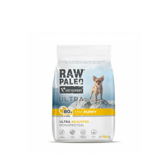 Obrázok pre RAW PALEO Ultra Mini Puppy Turkey - suché krmivo pro štěňata - 750 g