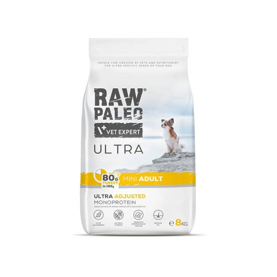 Obrázok pre RAW PALEO Ultra Mini Adult Turkey - suché krmivo pro psy - 8 kg