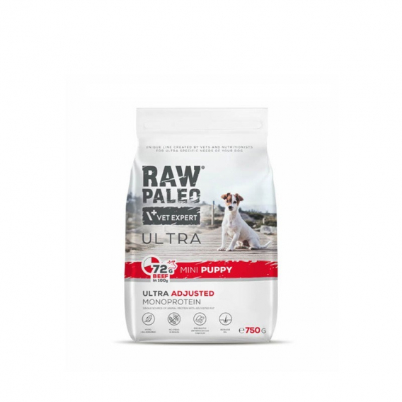 Obrázok pre RAW PALEO Ultra Mini Puppy Beef - suché krmivo pro štěňata malých plemen - 750 g