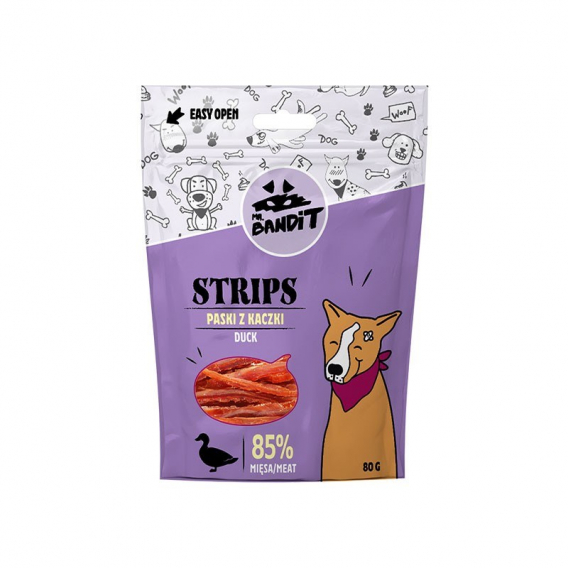 Obrázok pre PAN. BANDIT STRIPS Kachní stripsy - pochoutka pro psy - 80 g