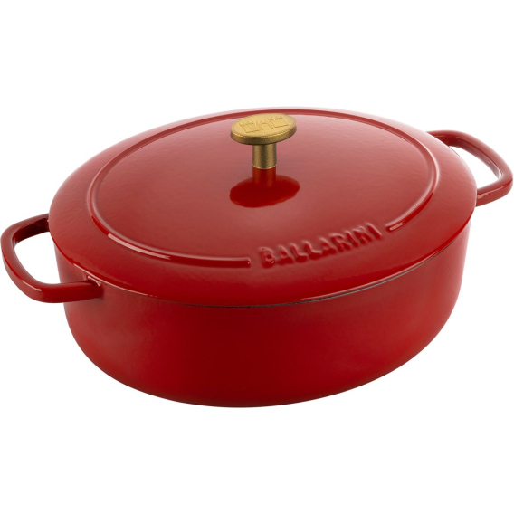 Obrázok pre Ballarini Bellamonte Oval Cast Iron Casserole - Red, 2.2 ltr