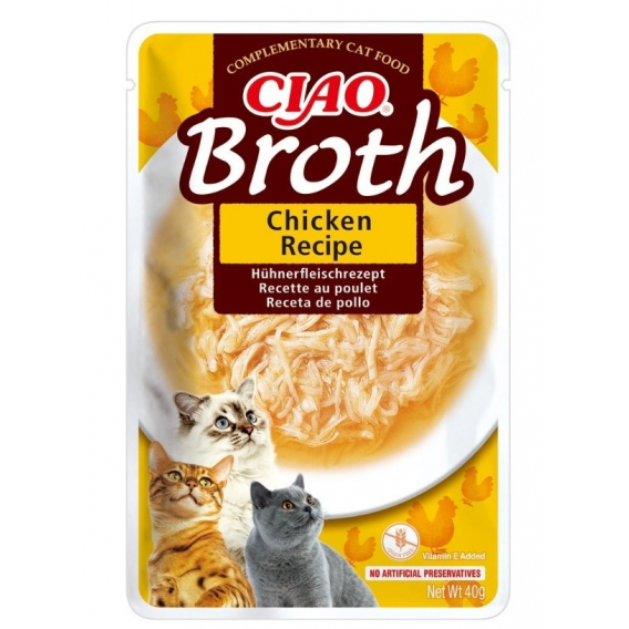 Obrázok pre INABA Ciao Broth Chicken - pamlsek pro kočky - 40g