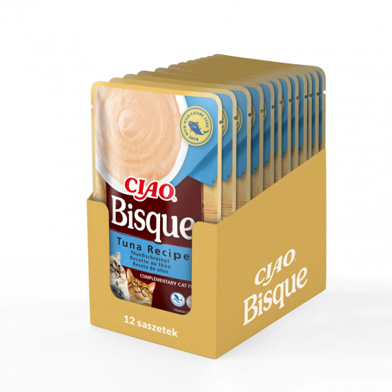 Obrázok pre INABA Ciao Bisque Tuna - pamlsek pro kočky - 12x40g