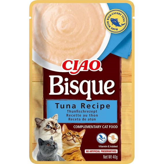 Obrázok pre INABA Ciao Bisque Tuna - pamlsek pro kočky - 40g