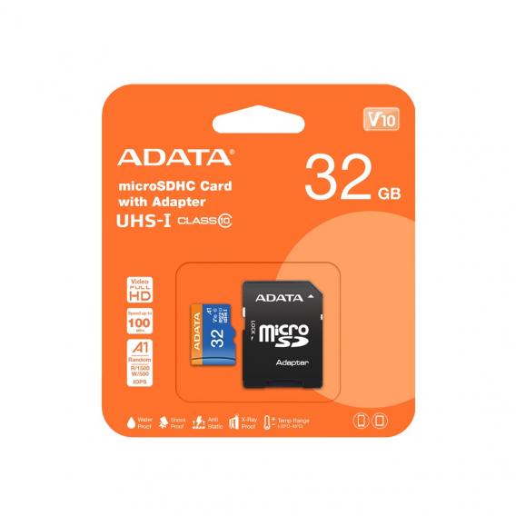 Obrázok pre ADATA 32GB, microSDHC, Class 10 UHS-I Třída 10