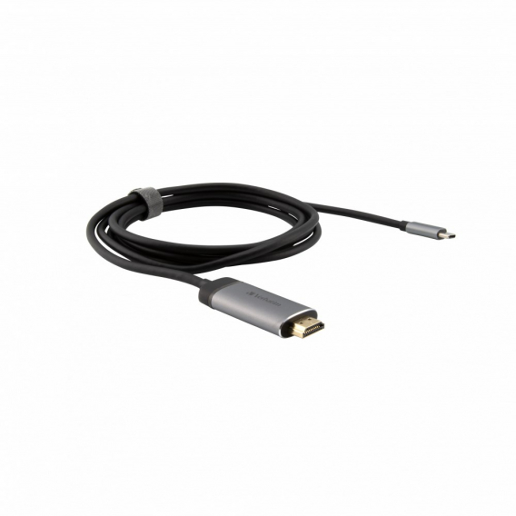 Obrázok pre Verbatim 49144 adaptér k video kabelům 1,5 m USB typu C HDMI Černá, Stříbrná