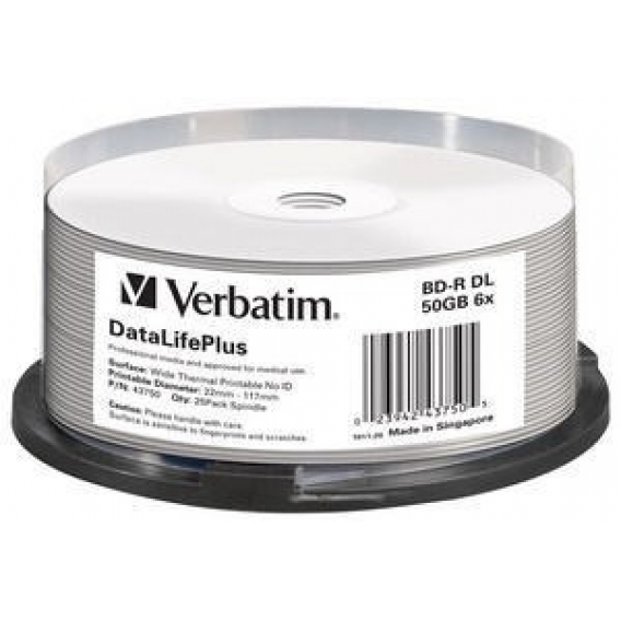 Obrázok pre Verbatim DataLifePlus BD-R 50 GB 25 kusů