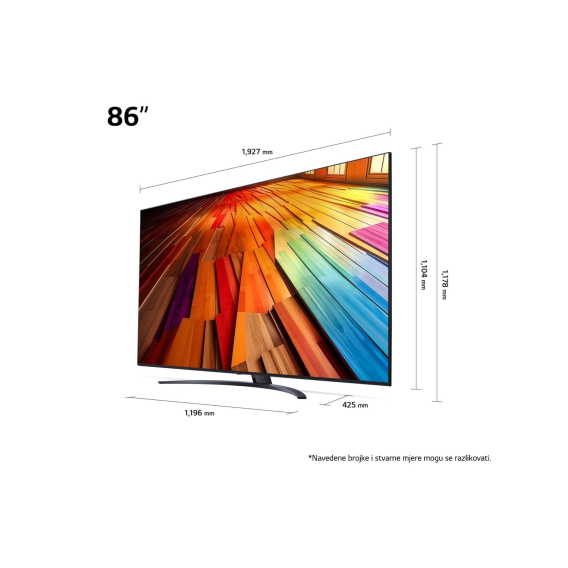 Obrázok pre LG 86UT81003LA televizor 2,18 m (86") 4K Ultra HD Smart TV Wi-Fi Černá