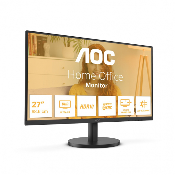 Obrázok pre AOC B3 U27B3M počítačový monitor 68,6 cm (27") 3840 x 2160 px 4K Ultra HD LCD Černá