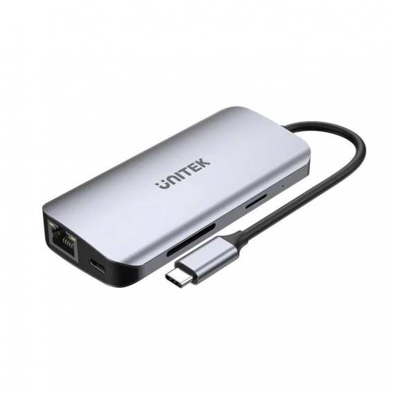 Obrázok pre UNITEK ACTIVE HUB USB-C 2X HDMI 4K, RJ45, PD 100W