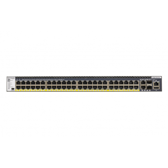 Obrázok pre NETGEAR M4300-52G-PoE+ 1000W PSU Řízený L2/L3/L4 Gigabit Ethernet (10/100/1000) Podpora napájení po Ethernetu (PoE) 1U Černá