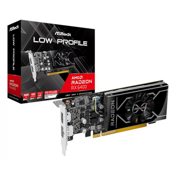 Obrázok pre Grafická karta. ASROCK RX 6400 LP 4GB