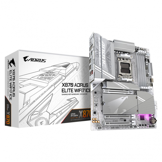 Obrázok pre GIGABYTE X870 AORUS ELITE WIFI7 ICE AMD X870 Zásuvka AM5 ATX