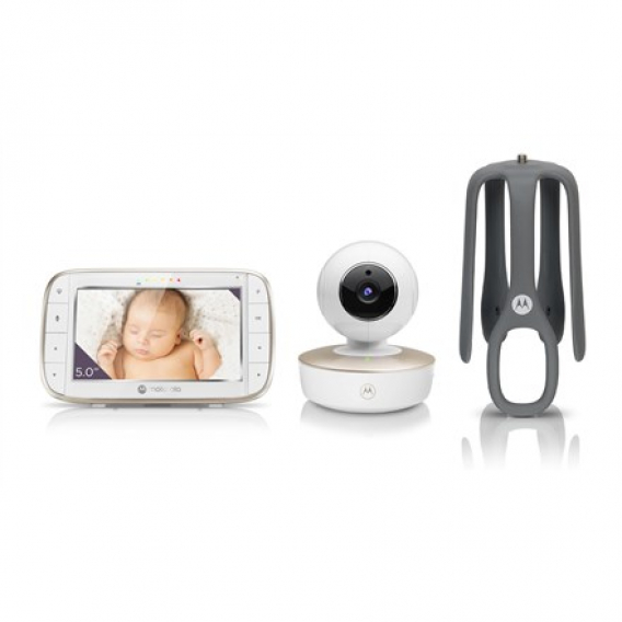 Obrázok pre Motorola PIP1610 HD CONNECT 5.0" Wi-Fi HD Motorized Video Baby Monitor, White/Black | Motorola | Wi-Fi HD Motorized Video Baby Monitor | PIP1610 HD CONNECT 5.0" | 5.0” IPS color display with HD 1280 x 720px resolution; Remote pan, tilt and zoom; Two-way t