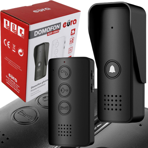 Obrázok pre EURA ADP-09A3 intercom black, hands-free