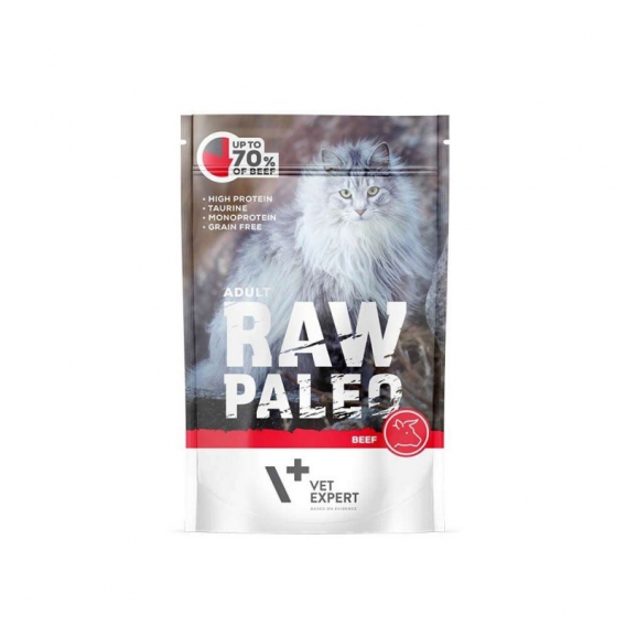 Obrázok pre RAW PALEO Adult Cat Beef - mokré krmivo pro kočky - 100 g