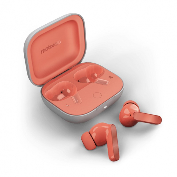 Obrázok pre Motorola Moto Buds Coral Peach - Bezdrátová sluchátka BT, oranžová