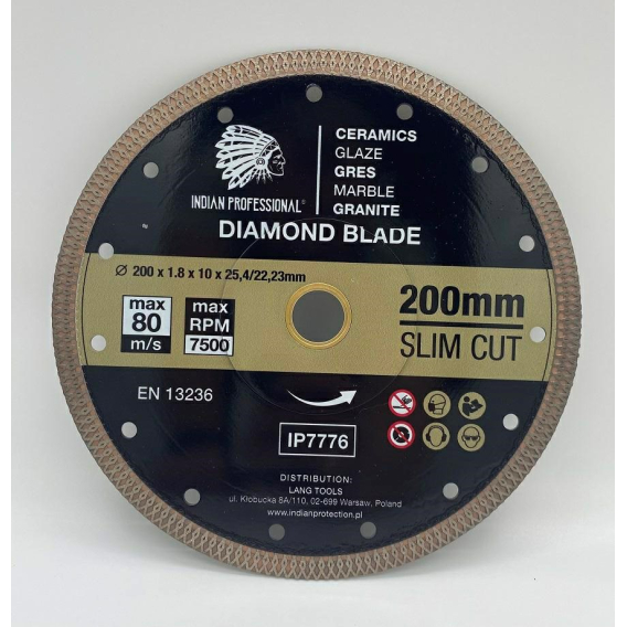 Obrázok pre DIAMOND BLADE SLIM CUT INDIAN PROFESSIONAL 200mm