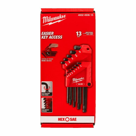 Obrázok pre MILWAUKEE ALLEN WRENCH IMPERIAL SET 13pcs.