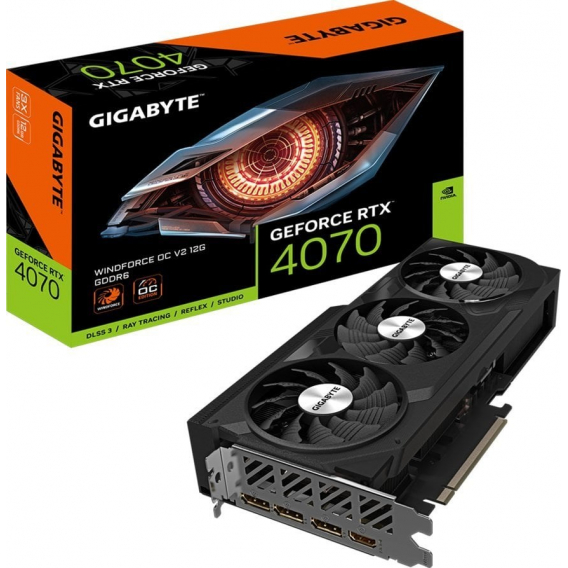 Obrázok pre GIGABYTE GeForce RTX 4070 WINDFORCE OC V2 12G NVIDIA 12 GB GDDR6