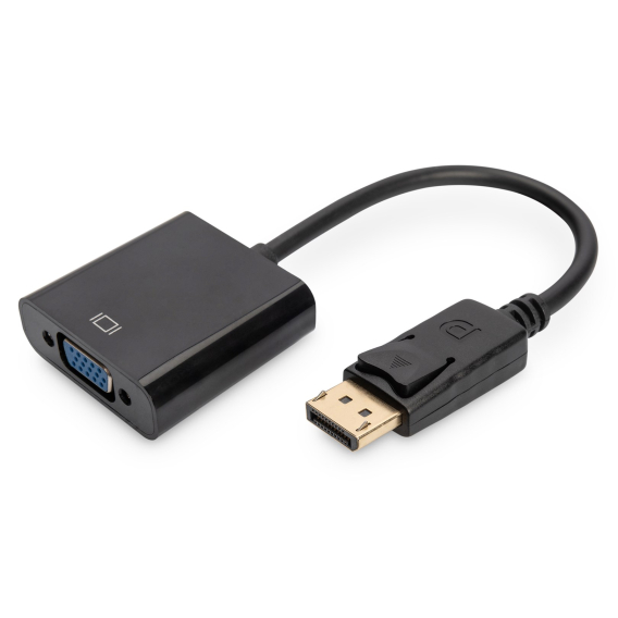 Obrázok pre Digitus AK-340403-001-S adaptér k video kabelům 0,15 m DisplayPort VGA (D-Sub) Černá