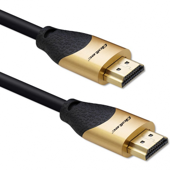 Obrázok pre Qoltec 50355 Kabel HDMI v2.1 Ultra vysokorychlostní 8K | 60Hz | 28AWG | ZLATO | 2 m