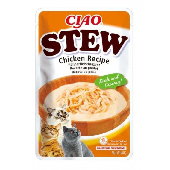 Obrázok pre INABA Ciao Stew Chicken - pamlsek pro kočky - 40g